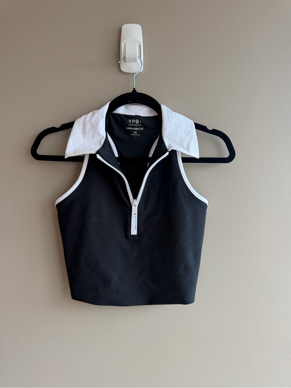 Abercrombie Activewear Sleeveless Zip Polo Tank